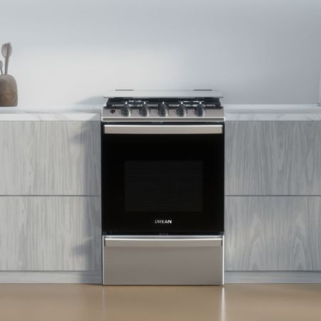 Cocina Multigas 56 cm Inoxidable con Encendido Eléctrico Drean CD5614AI0