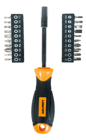 Destornillador Con 20 Puntas Lusqtoff L6918 Intercambiables