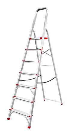 Escalera Aluminio Emtop Elad1061 6 Escalones Plegable Plateado