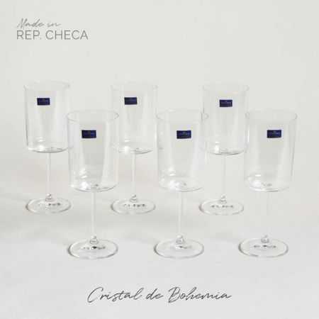 SET X12 COPAS DE CRISTAL DE BOHEMIA ANITA 400 ML