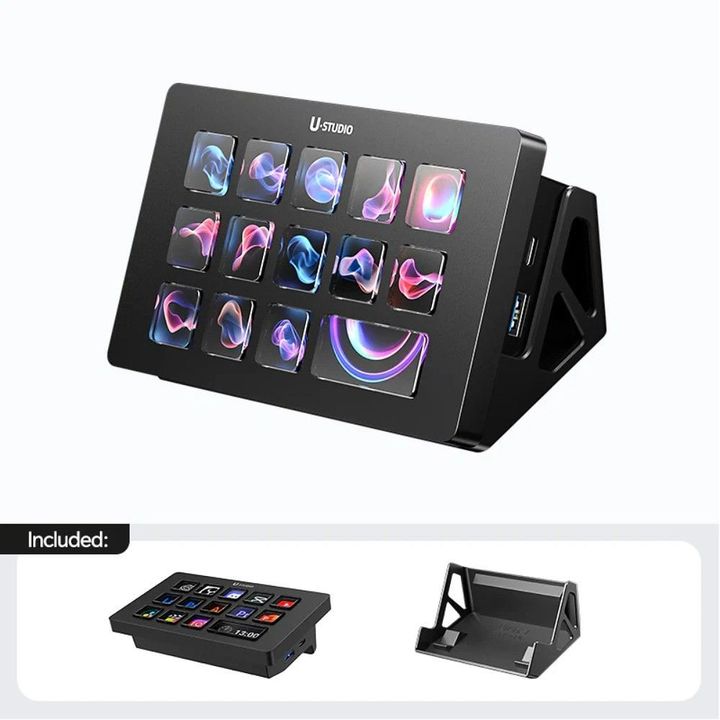 Stream Deck Ulanzi D200H 14 Teclas LCD con Hub 7 en 1 - Vista 1