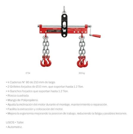 Inclinador Wembley para Motores Pluma 800kg