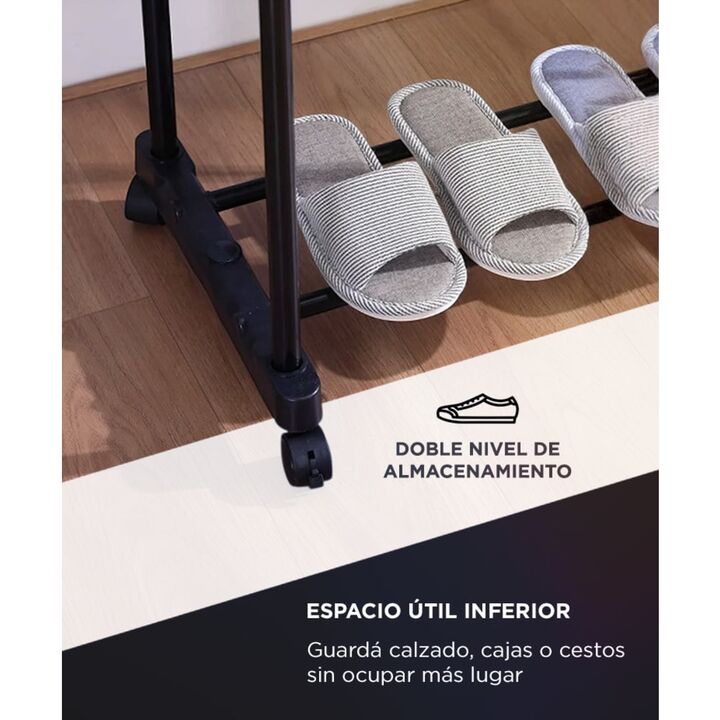 Perchero de Hierro Gadnic Reforzado Exhibidor Base Inferior - Vista 3