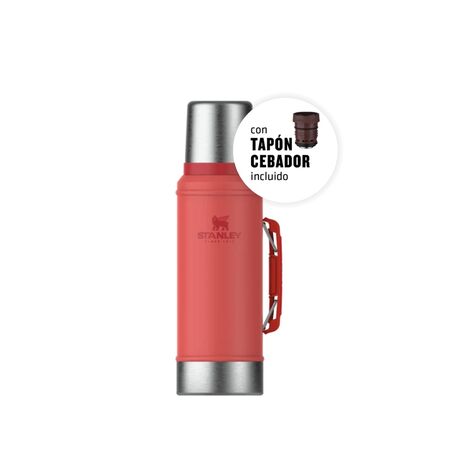 Termo Stanley Clasico 950Ml Con Manija - Hot Coral