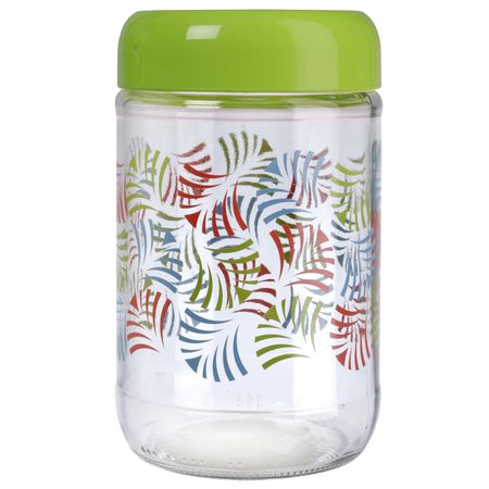 Frasco Caramelero Mediano Recipiente Hermético 1000 Cc Verde