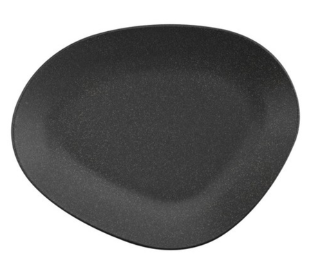 Set 6 Plato Playo 30 Cm Porcelana Kutahya Irregular Negro