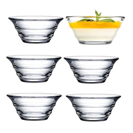 Set X 6 Compoteras Recipiente Vidrio Dip 10 cm  Pasabahce