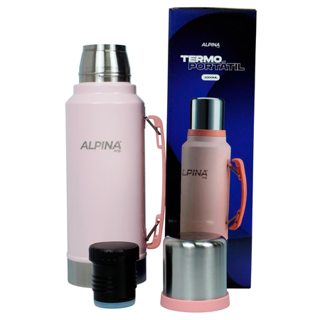 Termo acero inoxidable con pico cebador 1 litro Alpina