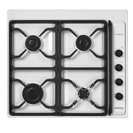 Anafe A Gas Longvie 60 CM Blanco Fundición A6600bf