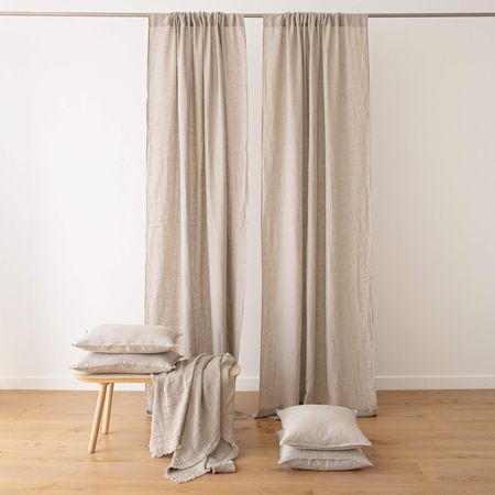 Cortina Gasa Premium dos paños - Cubre 2,80x2,10 mts Arena