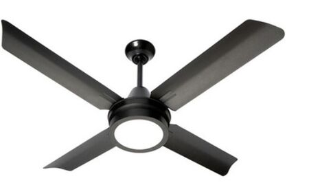 VENTILADOR DE TECHO BOHER CON LUZ LED 4 PALAS METAL NEGRO