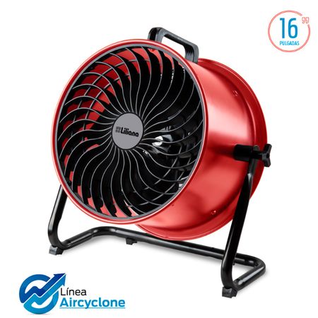 Ventilador Turbo Reclinable Industrial Liliana 16" Vthd16r Rojo