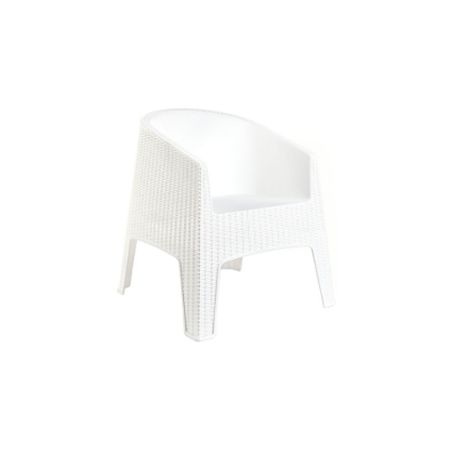 Sillon Pvc Garden Life Simil Rattan Ibiza Blanco