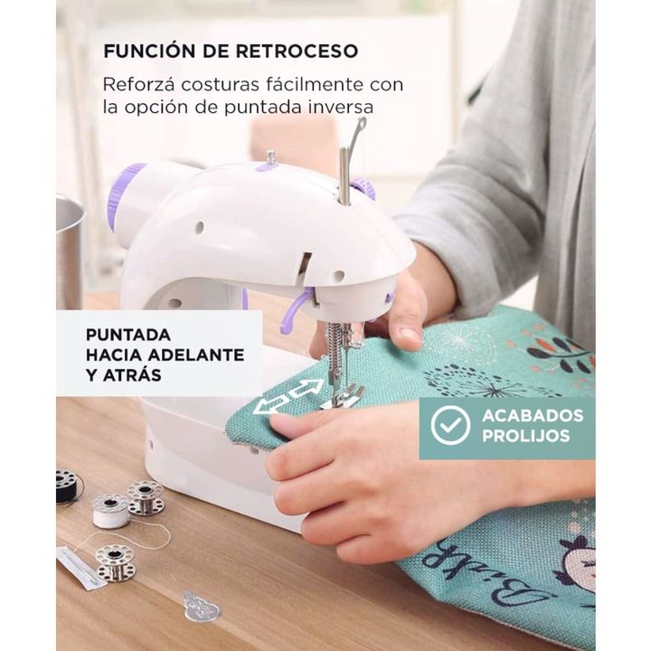 Máquina de Coser Gadnic SW2000 Pro Hogareña Portátil Con Mesa y Accesorios 2 Velocidades Luz Led - Vista 3