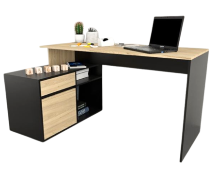 Escritorio Linea Home C/ Mueble 1pta 1caj 3048 Olmo/N Tables