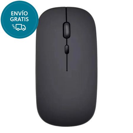 Mouse Inalámbrico Bluetooth Recargable Portatil Negro Usb C