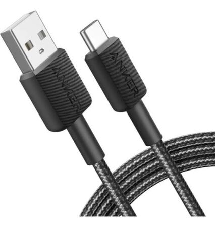 Cable Anker 322 Usb-a A Usb-c 6ft 1.8m Black Trenzado Negro