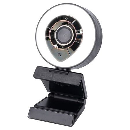 Camara Web Gadnic Full HD 1080P c/ Aro Led Webcam Meet Zoom