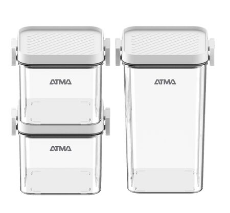 SET DE FRASCOS HERMETICOS ATMA HOME 420ML 600ML 1240ML OASFH118P