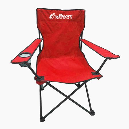 Sillon Director Plegable Con Funda Y Apoya Vaso Outdoors Rojo1003