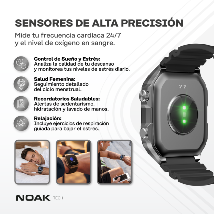Smartwatch Noak Fit Pro 1.85" TFT-LCD 5ATM GPS - Vista 4