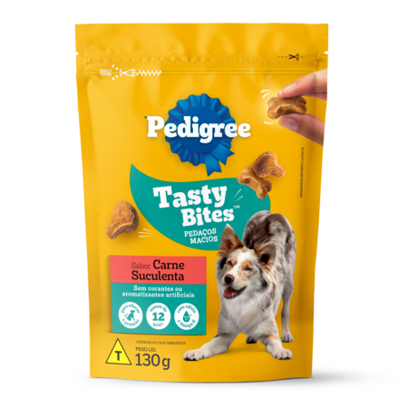 Snack Pedigree Tasty Bites Carne 130GR x6 Sabor irresistible