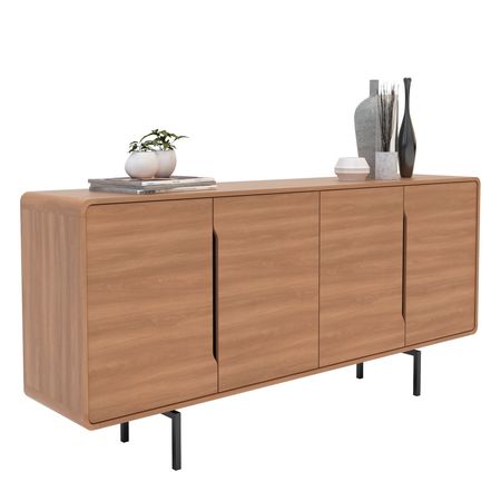 Mueble Recibidor Aparador Comoda 4 Puerta MDF Montana Mix