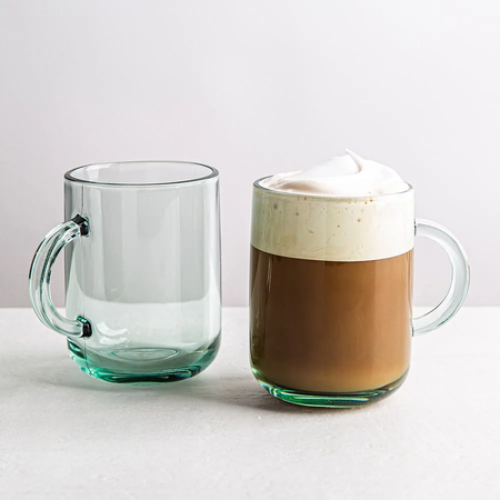 Set x 2 taza Mug Jarro Vidrio Reciclado 330 cc Pasabahce 