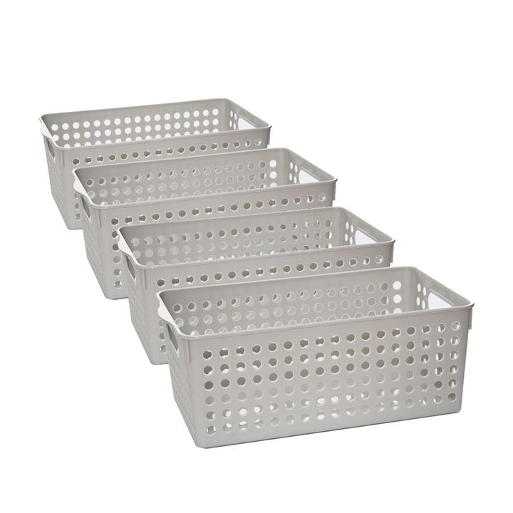 Set 4 Cestos Organizadores Rectangular Calado - Colombraro - Vista 6