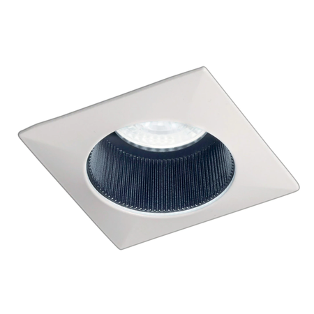 Spot Cuadrado Antideslumbre Embu 16 Apto Dicro Led Moderno Blanco