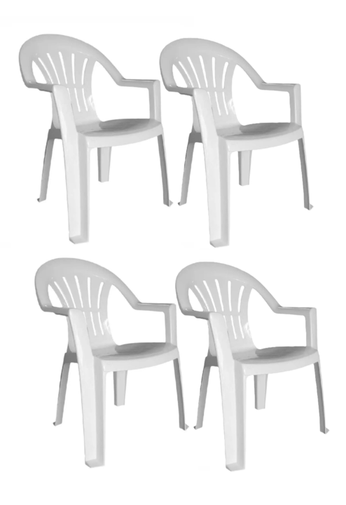Combo x4 Sillones PVC Lautaro Quality Plastic - Vista 1