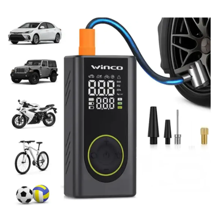 Inflador Compresor Winco multifuncion power bank linterna balisa