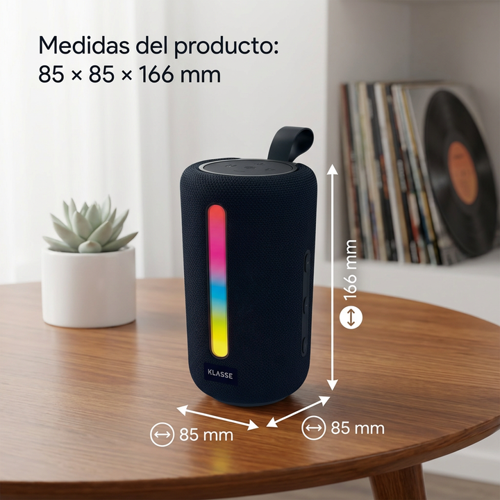 Parlante inalámbrico Bluetooth LED Klasse (KS9004) - Vista 4