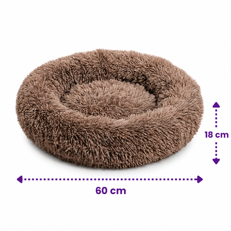 Cama dona peluche para mascotas súper suave 60 cm