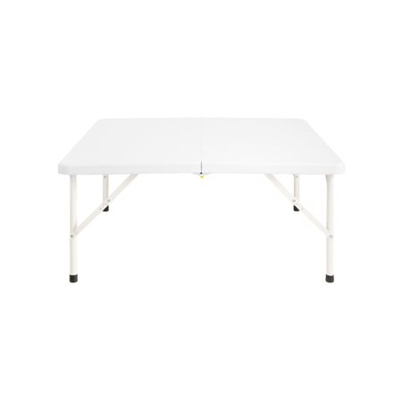 Mesa de Camping Plegable Kanji 86x86x74 Cuadrada Blanco