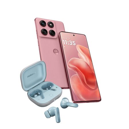 Combo Moto Edge 60 Fusion 8+256GB Rojo + Moto Buds Guitar Illusion Blue