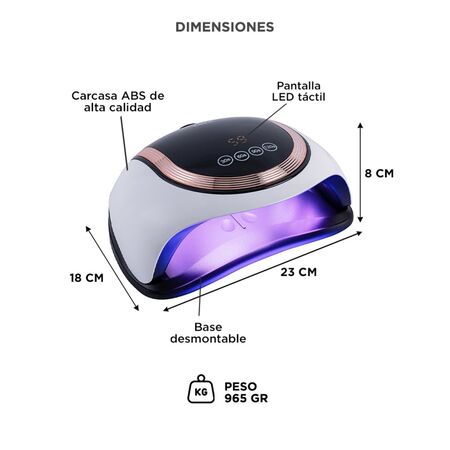 Cabina Para Uñas Gadnic FUTURE V11 UV LED 180W Display LCD Touch