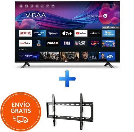 Combo Smart TV LED Full HD 43" BGH VIDAA B4325FH5 + Soporte LCD Wall Mount 26" a 63" de Regalo 