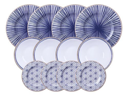 Juego De Platos Abstratta Tramontina Porcelana 12 Piezas - Vista 2