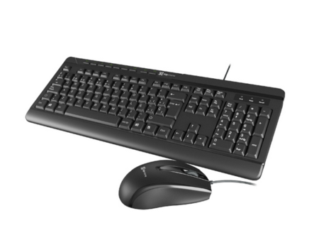 COMBO TECLADO Y MOUSE C/ CABLE KLIPXTREME KCK-251S DESKMATE (KCK-251S)