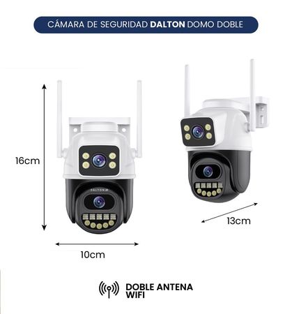 COMBO: 2 Cámara de Seguridad Dalton Doble Exterior / Interior Leds 4K Blanca y Negra DA-CAM07