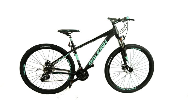 Bicicleta Raleigh Mojave 2.0 D / Talle: 15"/S / Negro/Verde / Cuadro de aluminio / FRENOS A DISCO HIDRAULICOS- 21 Vel / Rodado 29 / Línea 2026. - Vista 1