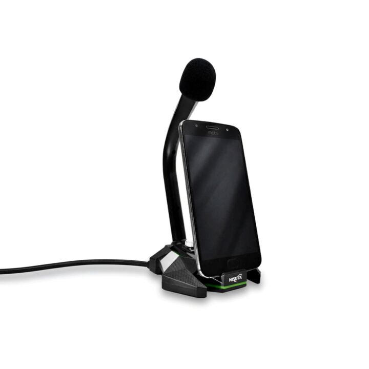 MICRÓFONO NISUTA GAMING USB CON LUCES LED (C:NEGRO NSMICGU2) - Vista 1
