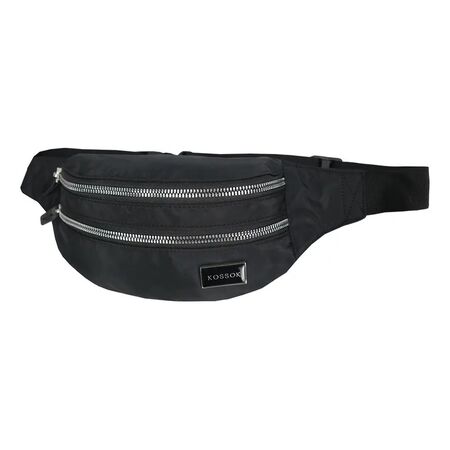 Rinonera Kossok Ibuki Urbana Negro Liso Negro/Plateado