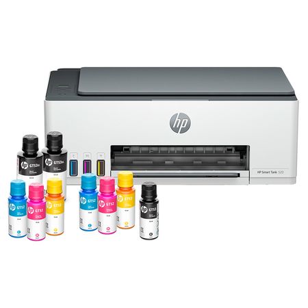 Impresora Multifuncion Hp Smart Tank 520 + Kit De Botellas
