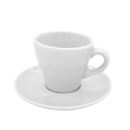 Set 6 Taza Café 75 Ml + 6 Plato Café 11,7 Cm Monza Verbano Blanco Monza