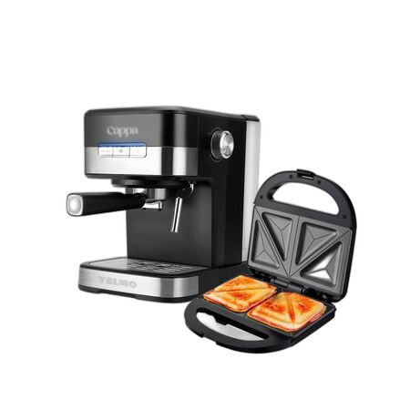 Combo Cafetera Expresso Yelmo 19 Bar 1100W + Sandwichera Liliana 850W
