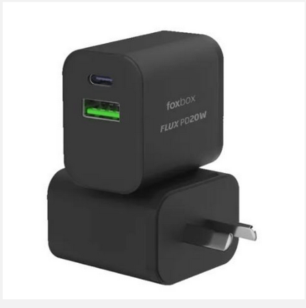 CARGADOR FOXBOX FLUX 20W NEGRO (7990)