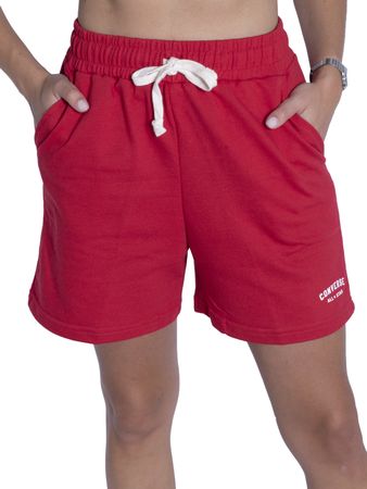Short Converse All Star Textil Mujer Moda Rojo