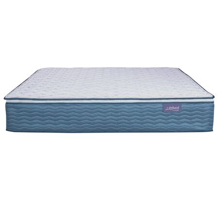 Colchon Inducol April Azul Queen Size 150x190x24cm de Resortes Bonnell y Pillow Top de Jackard